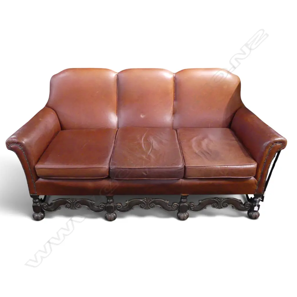 OLD LEATHER SOFA 1880x770x960mm Image 1++