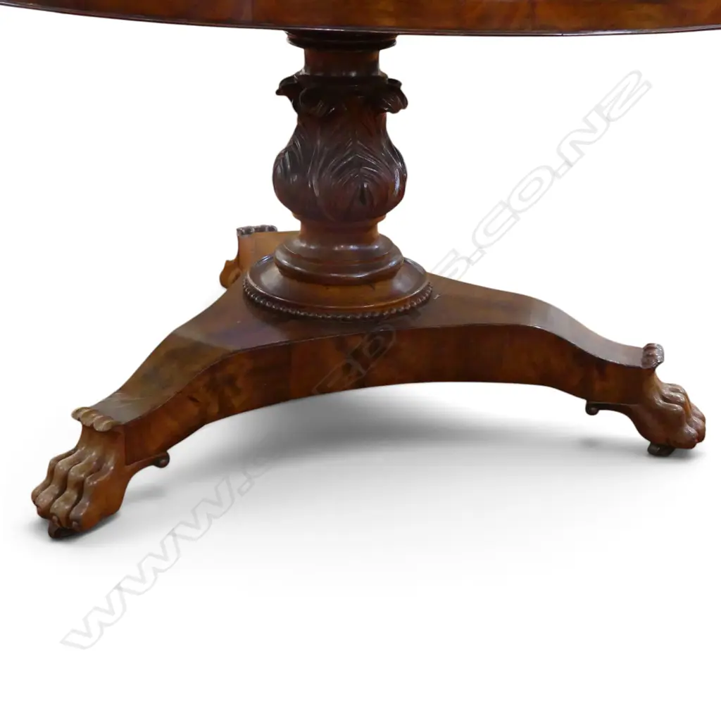 VICTORIAN MAHOGANY PEDESTAL TABLE H.740mm, 1260mm dia SPLIT TO TOP Image 1++