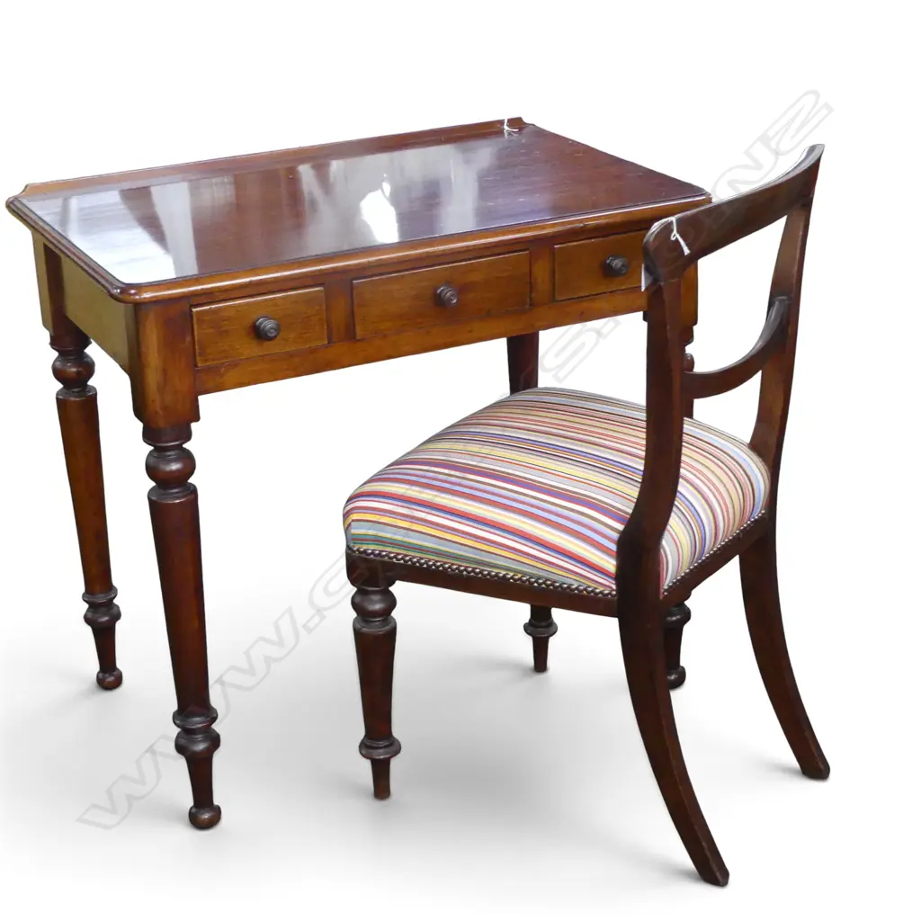 VICTORIAN WRITING DESK & CHAIR Image 1++
