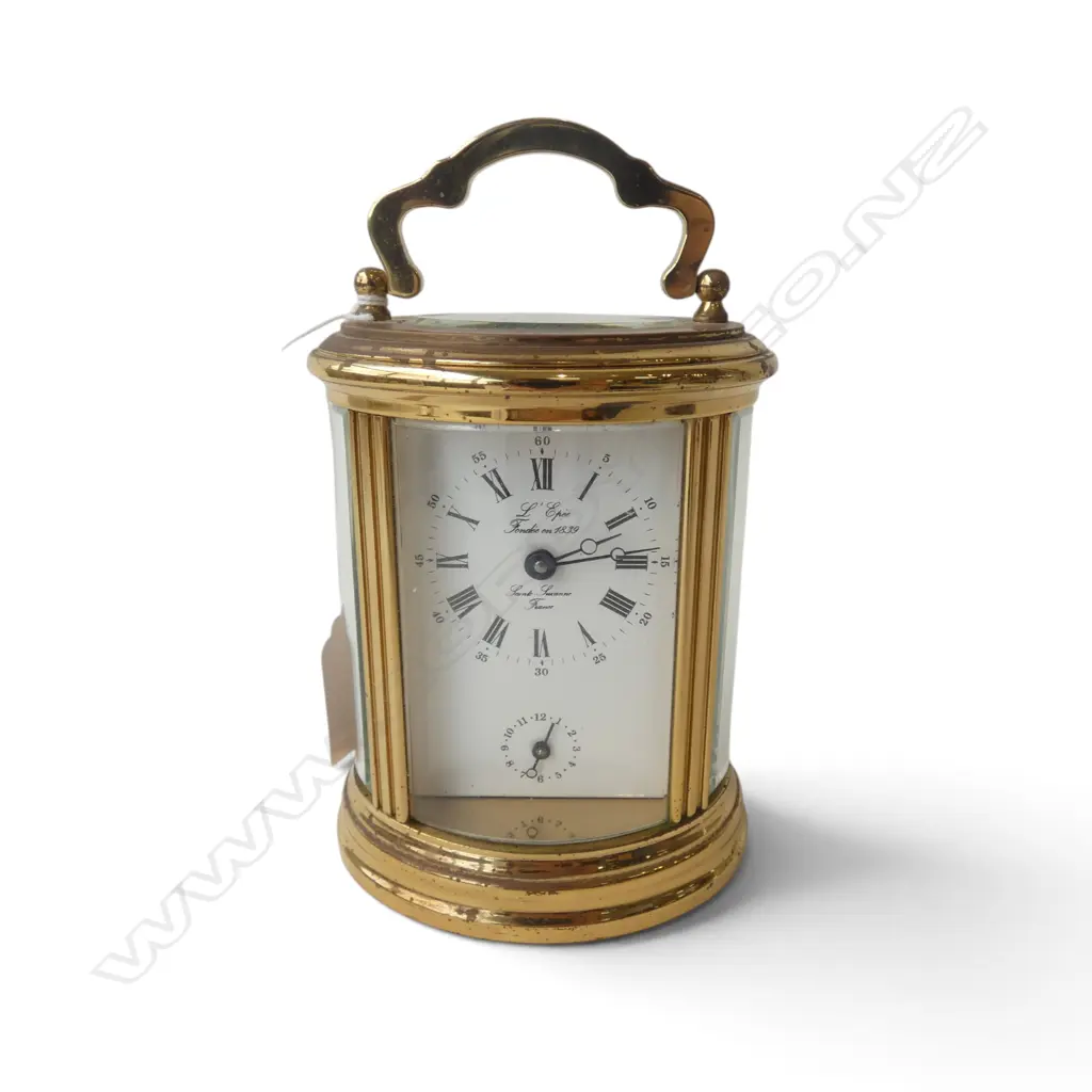 FRENCH CARRIAGE CLOCK L'EPEE FONDIE EN 1839 H.120mm Image 1++