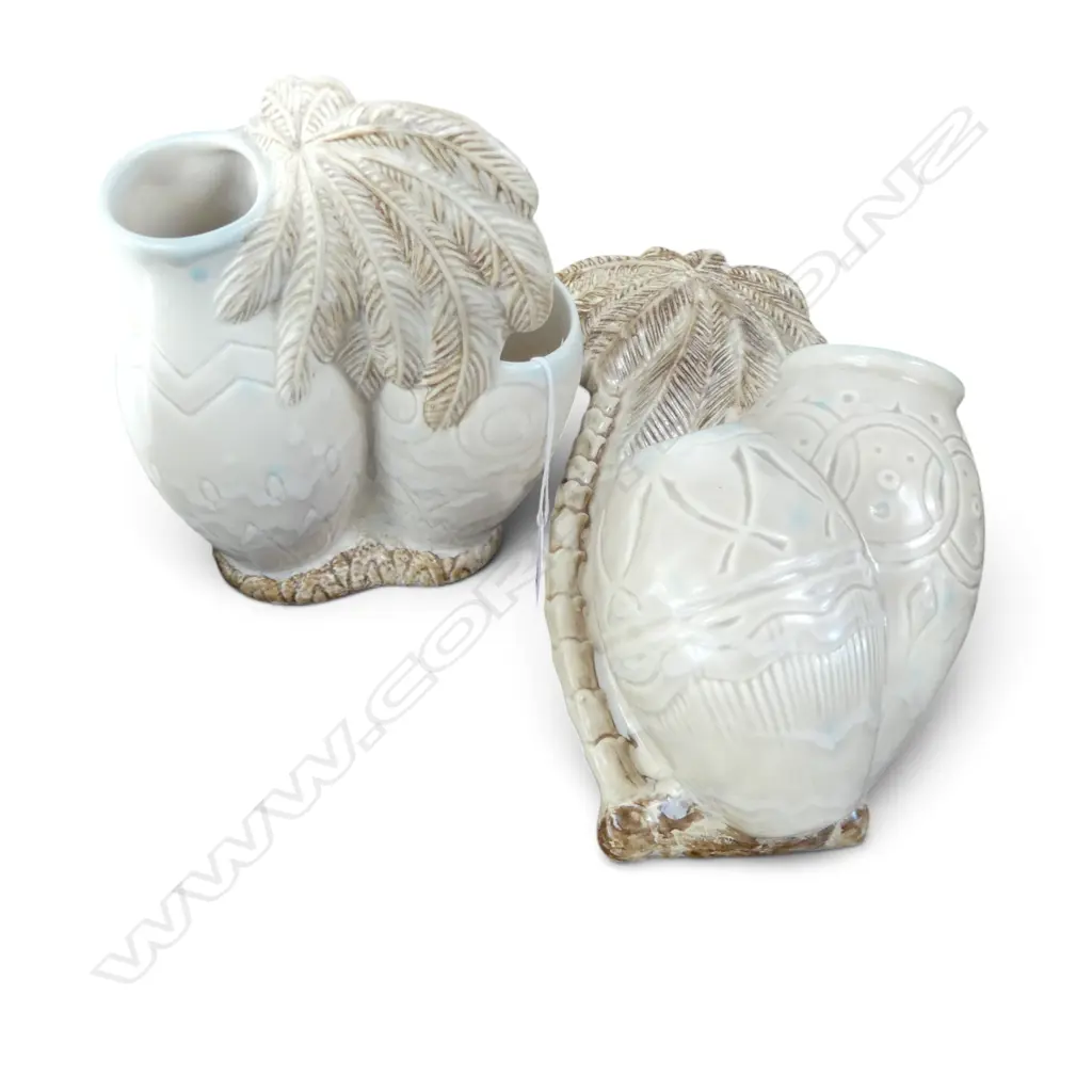 BESWICK PALMS VASE & WALL POCKET H.180mm Image 1++