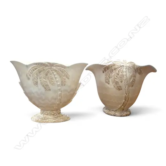 2 BESWICK PALMS VASES H.210mm