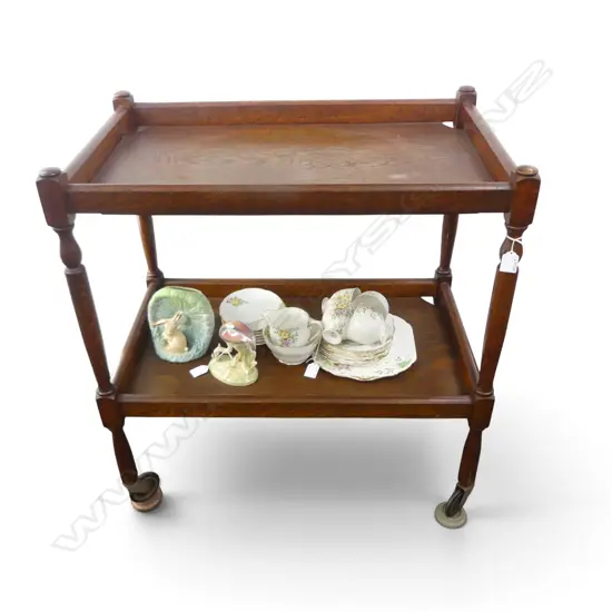 OAK TEA TROLLEY 720x440x755mm