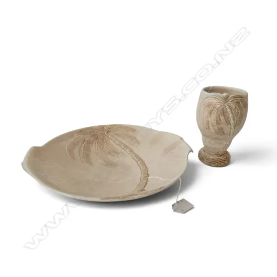 BESWICK PALMS BOWL & VASE Dia.305mm