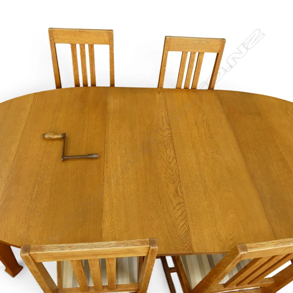 OAK DINING TABLE & 6 CHAIRS Image 1++