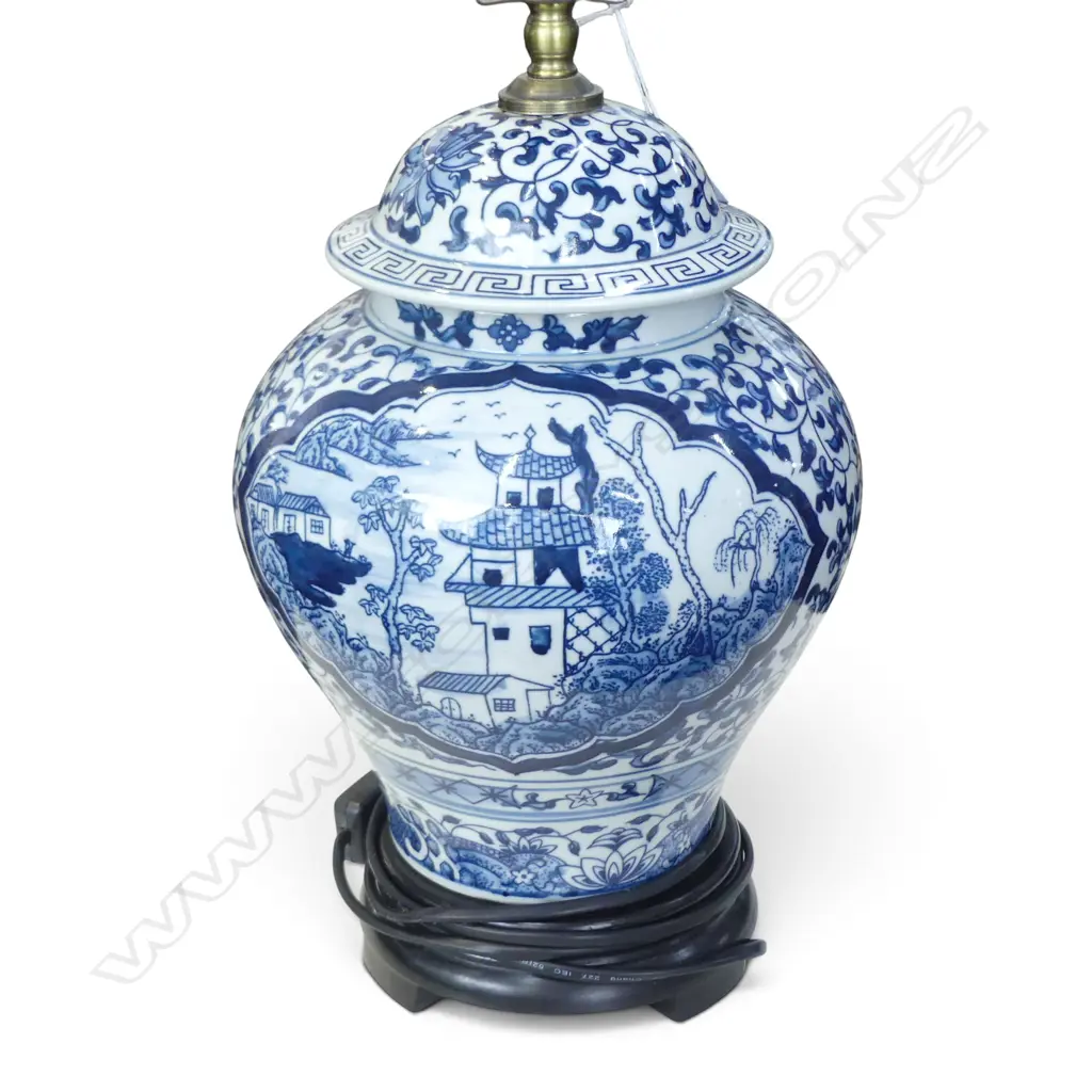 ORIENTAL B/W LAMP (NO SHADE) H.575mm Image 1++