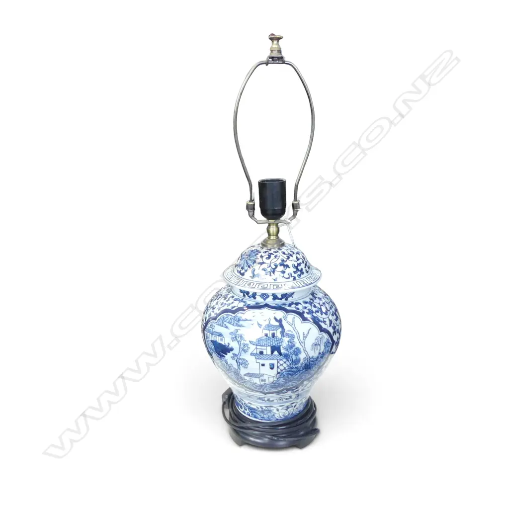 ORIENTAL B/W LAMP (NO SHADE) H.575mm Image 1++
