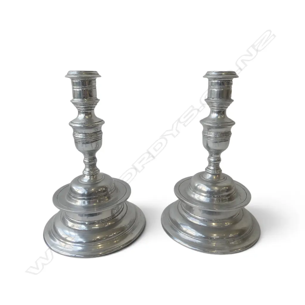 PR SILVER METAL CANDLESTICKS H.270mm Image 1++