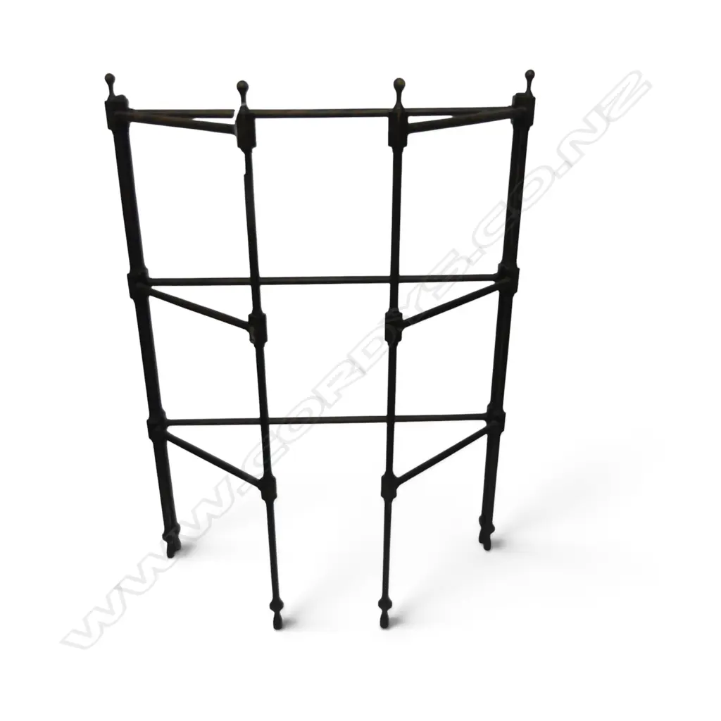 VINTAGE WOODEN FOLDING TOWEL RAIL H.1020mm Image 1++