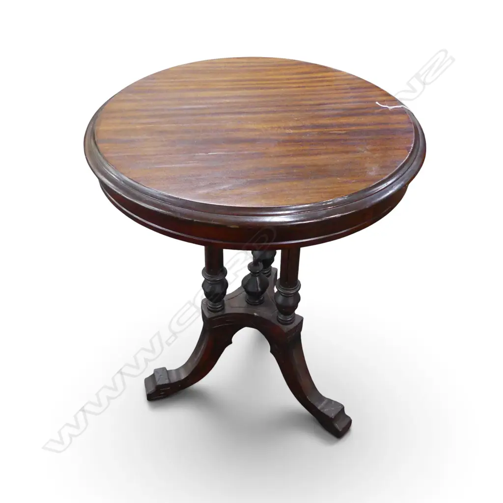 ANTIQUE MAHOGANY SIDE TABLE H.690mm, 600mm dia Image 1++