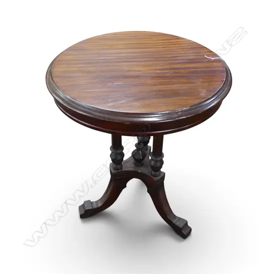 ANTIQUE MAHOGANY SIDE TABLE H.690mm, 600mm dia