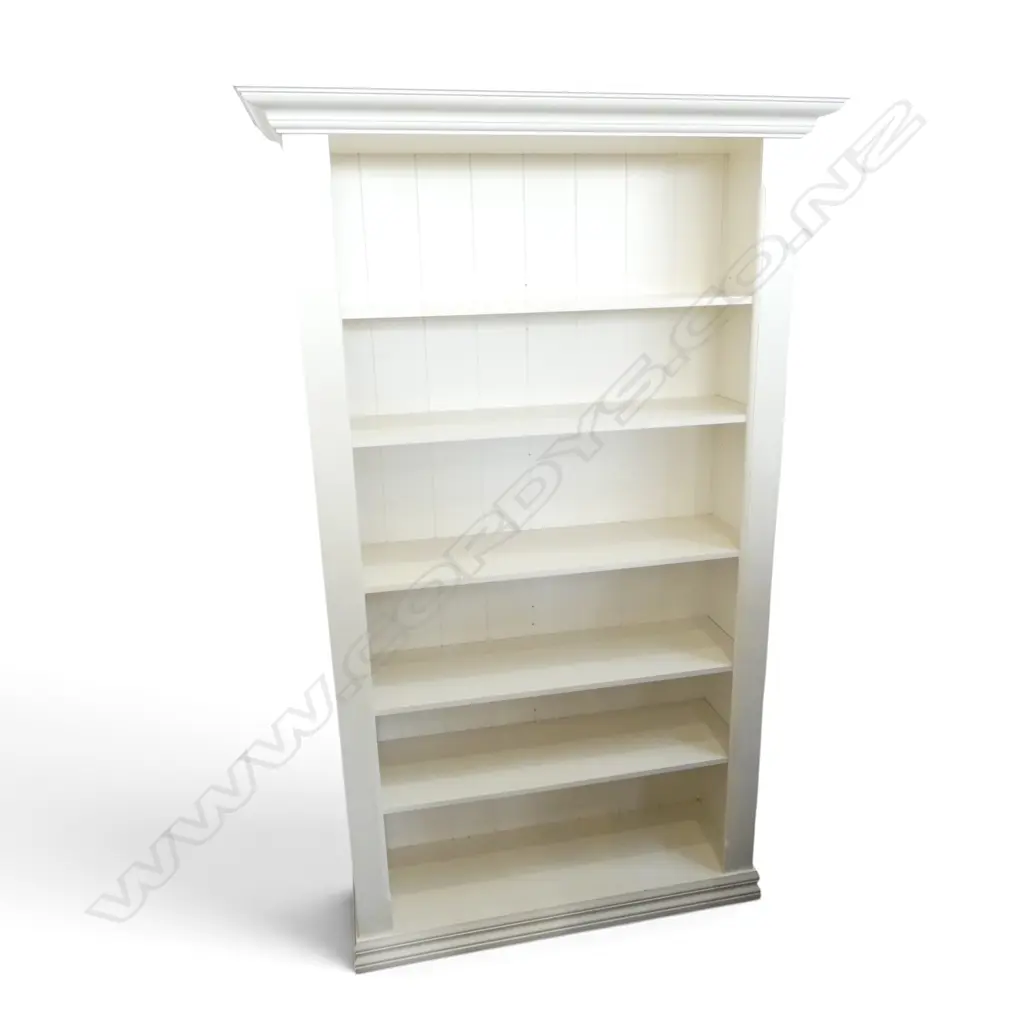 MODERN WHITE BOOKCASE 1135x380x1900mm Image 1++