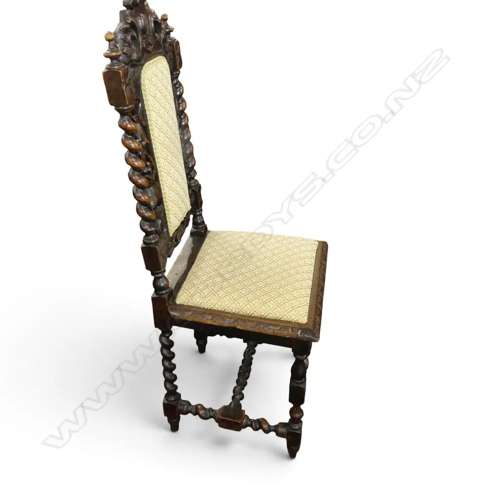 JACOBEAN STYLE OAK TABLE w. STRECHER BASE 1530x740x750mm & 4 CHAIRS Image 1++