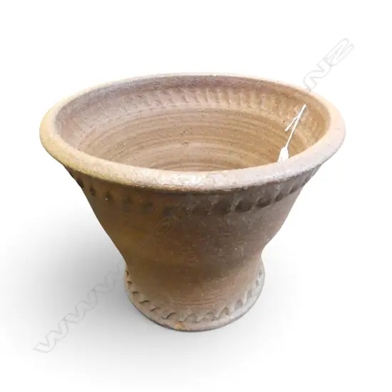 BARRY BRICKEL STUDIO POTTERY PLANTER POT unmarked, two holes made to base H.300 Dia.370mm