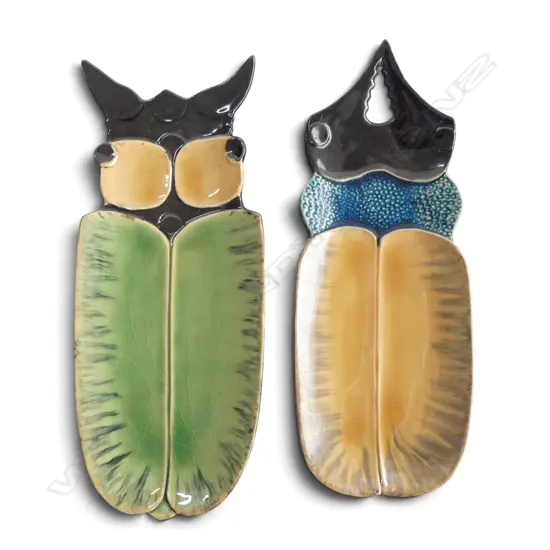 2 BEETLE DISHES L.380mm