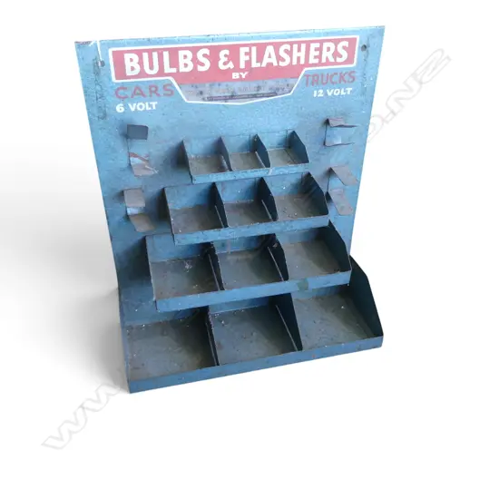 VINTAGE METAL WALL ORGANISER 'BULBS & FLASHES' 400x150x460mm