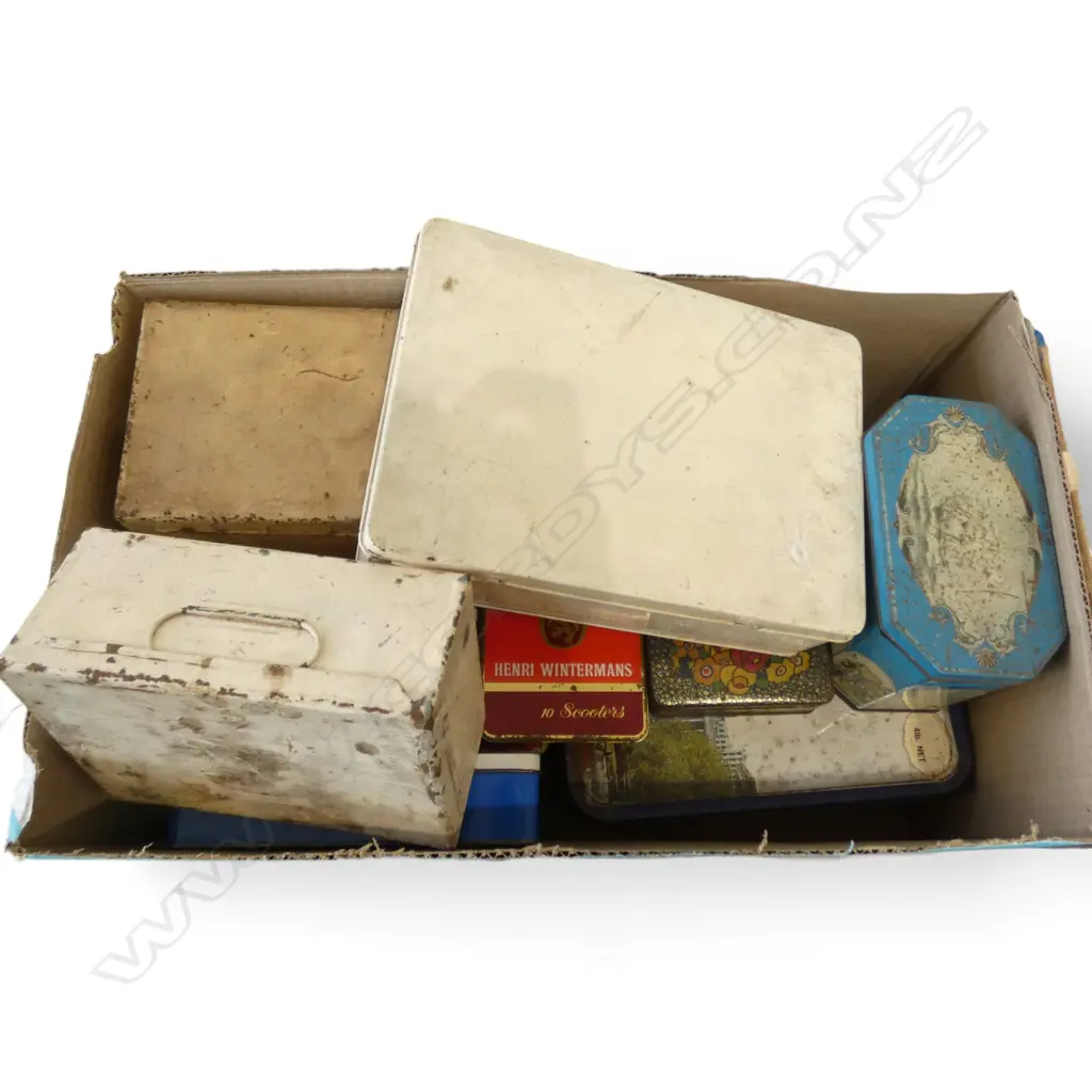ASST. VINTAGE ADVERTISING & MEDICAL TINS Image 1++