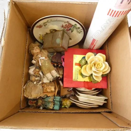BOX OF ASST. COLLECTIBLES & CHINA 