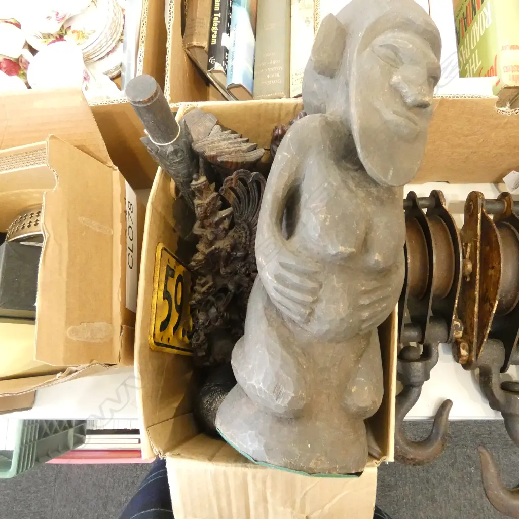 CARVED WOODEN / RESIN ETHNIC FIGURES ETC Image 1++
