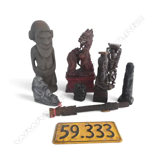 CARVED WOODEN / RESIN ETHNIC FIGURES ETC