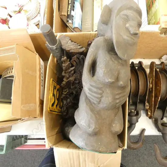 CARVED WOODEN / RESIN ETHNIC FIGURES ETC