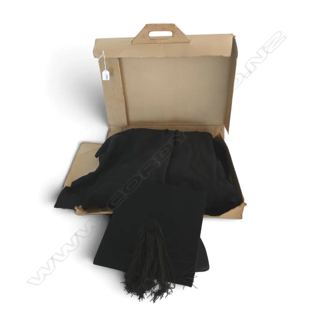 VINTAGE ROBE & MORTARBOARD CAP in CABIN BAGGAGE BOX Image 1++