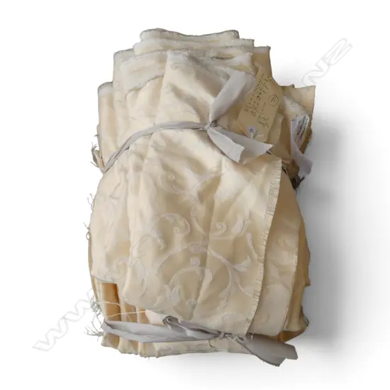 7 PCES OF CREAM DAMASK POLY/COTTON 14.95M TOTAL