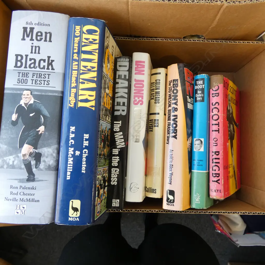RUGBY BOOKS INCLDS; signed 'Bob Scott on Rugby' Scott & TP McLean, The First 500 Test Ron Palenski Image 1++