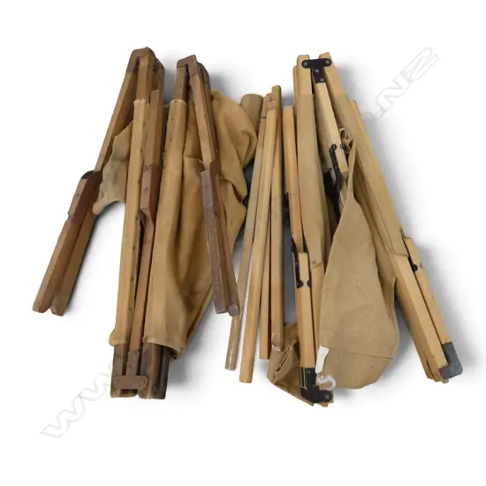 2 VINTAGE CANVAS STRETCHER BEDS