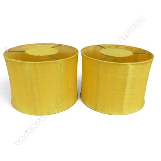 PR YELLOW FABRIC LAMP SHADES H.200mm 280mm dia