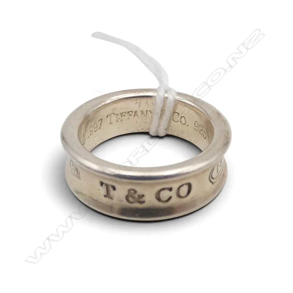 TIFFANY & CO STG SILVER RING 7.35gms SIZE L Image 1++