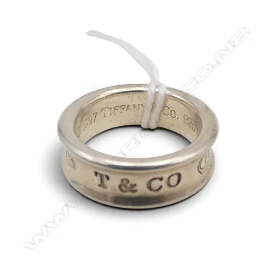 TIFFANY & CO STG SILVER RING 7.35gms SIZE L