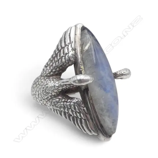 "NICK VON K"  925 SILVER LABRADORITE RING, 18.4gms SIZE T