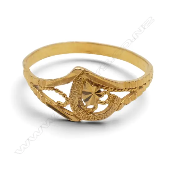22ct GOLD DRESS RING, 1.7gms (tested) SZE O