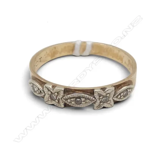 9CT DIAMOND RING, 1.9gms SIZE O