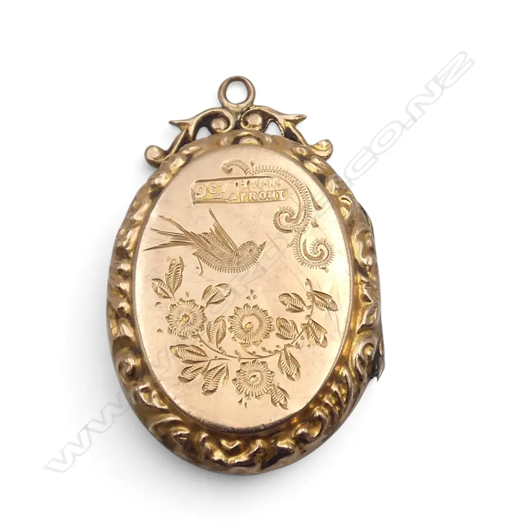 9CT LOCKET 30x20mm 3.5gms Image 1++
