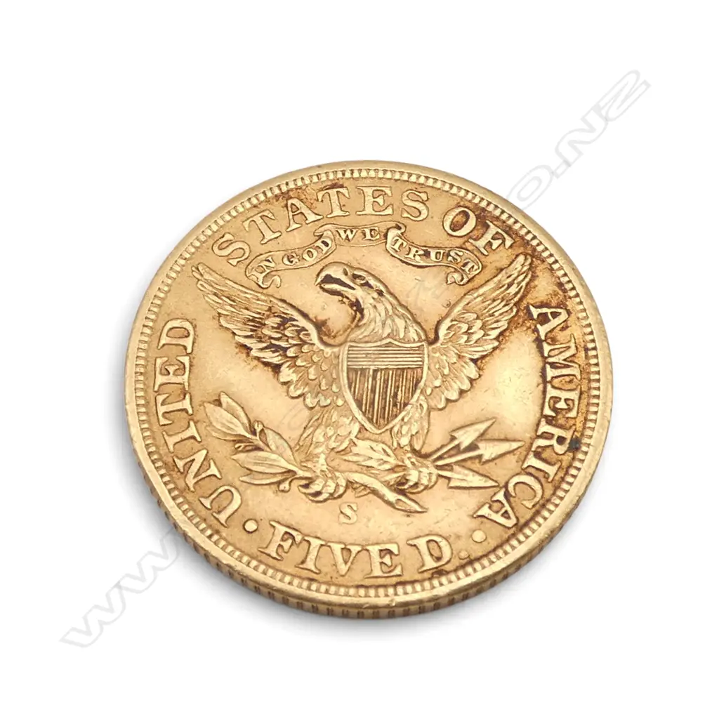 UNITED STATES OF AMERICA 1901 $5 COIN testing 20ct GOLD 8.35gms Dia.21mm Image 1++