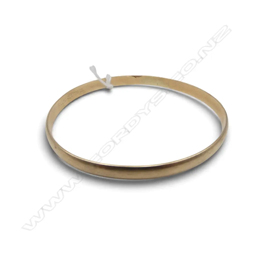9ct GOLD LINED (plated) BANGLE Image 1++