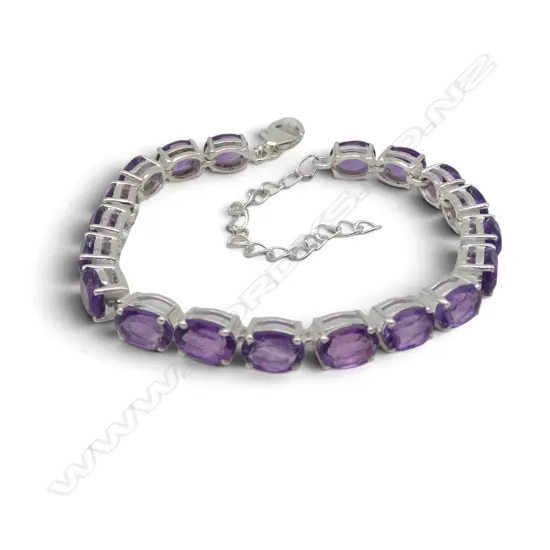 SILVER AMETHYST BRACELET