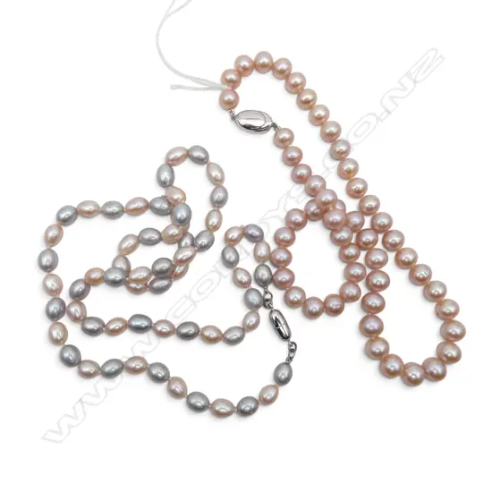 2 PEARL NECKLACES