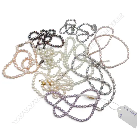 9 PEARL NECKLACES
