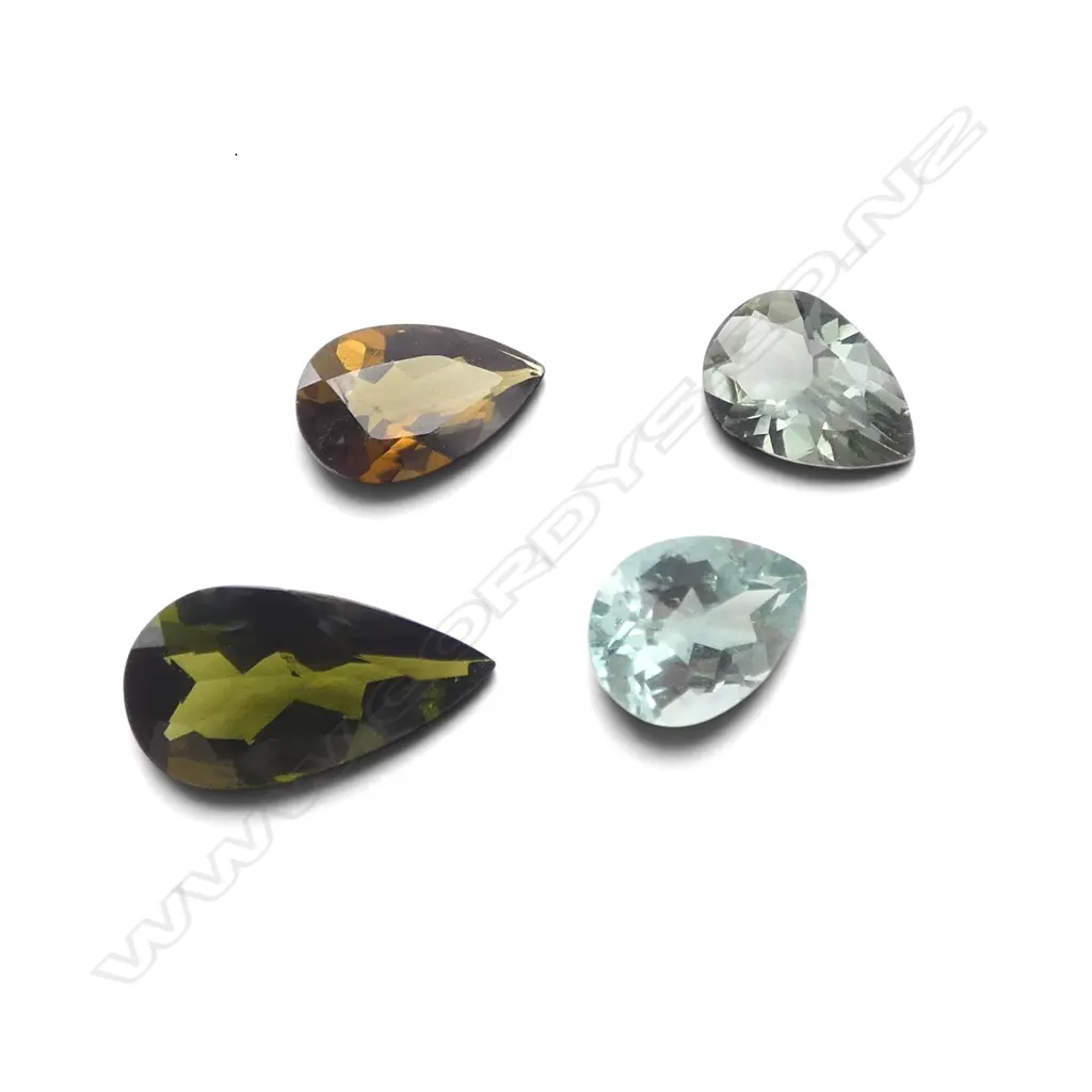 4 PEAR CUT LOOSE TOURMALINES Image 1++