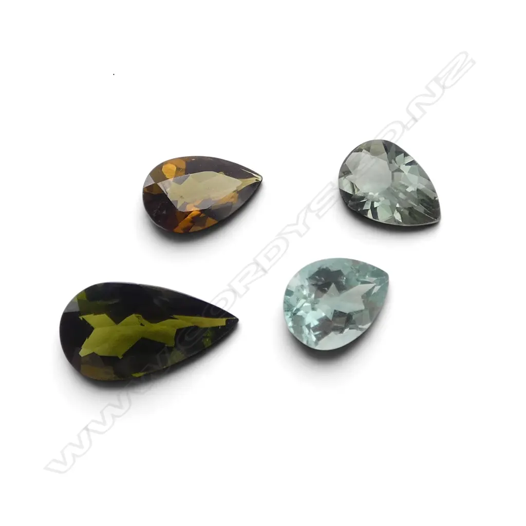 4 PEAR CUT LOOSE TOURMALINES Image 1++