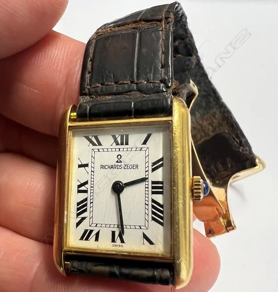 Ladies 18ct GOLD CASED & BUCKLE RICHARDS-ZEGER WATCH 30gms total + WATCH CASE CONTANING 11 VINTAGE LADIES WRISTWATCHES Image 1++
