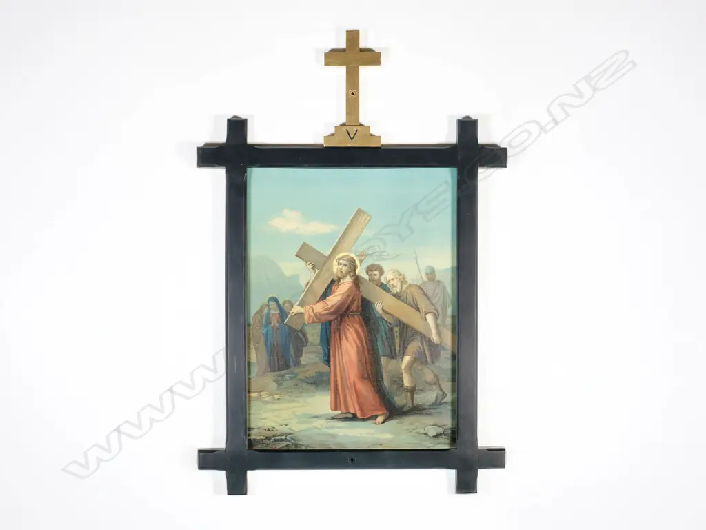 Fourteen Stations of the Cross - Antique Chromolithographs, Image 1++