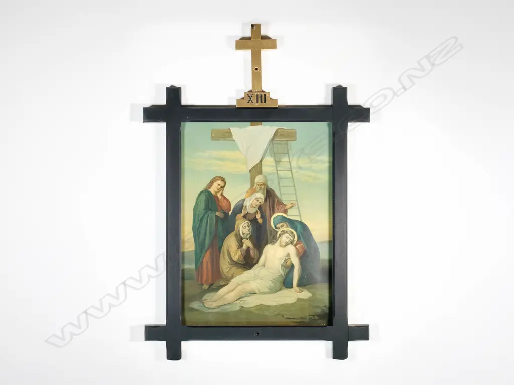 Fourteen Stations of the Cross - Antique Chromolithographs, Image 1++