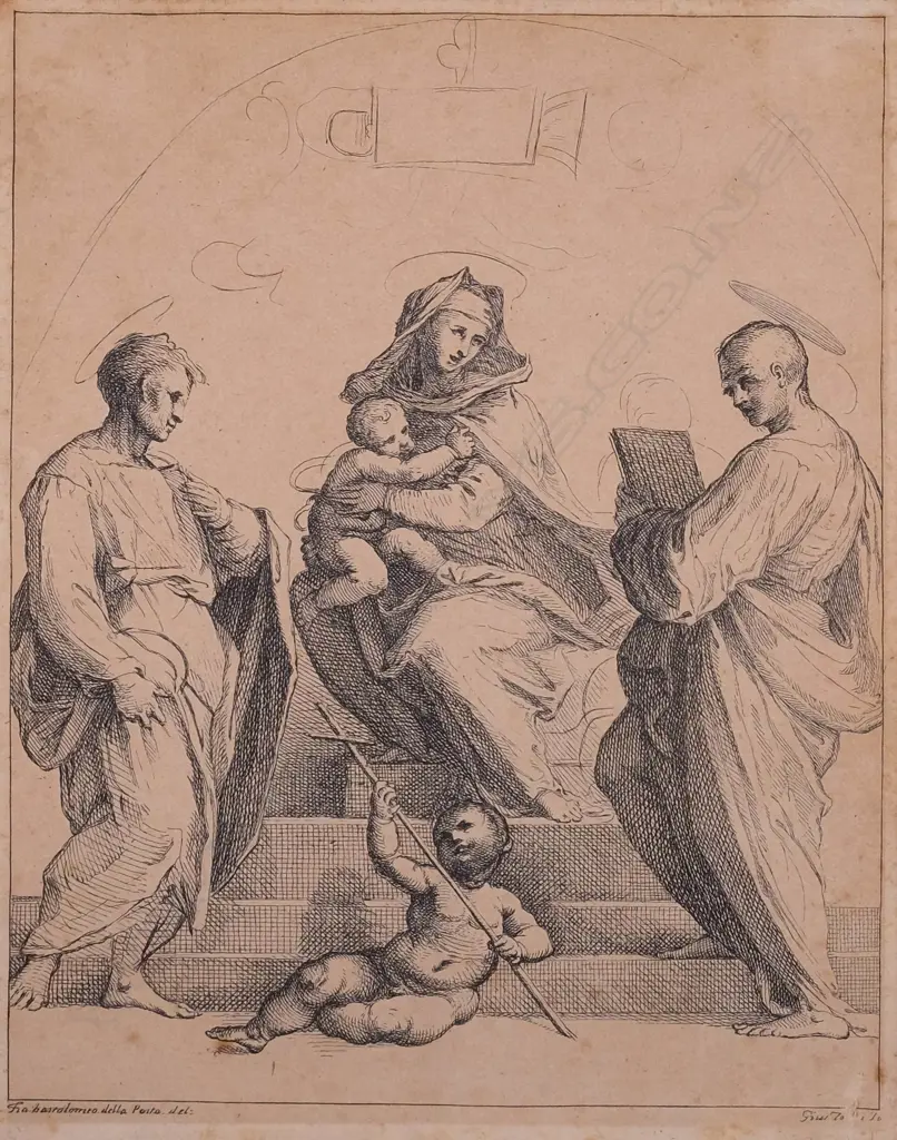 Guiseppe Zocchi (1716-1767) - Virgin and Child - etchingc. 1750-1767 Image 1++