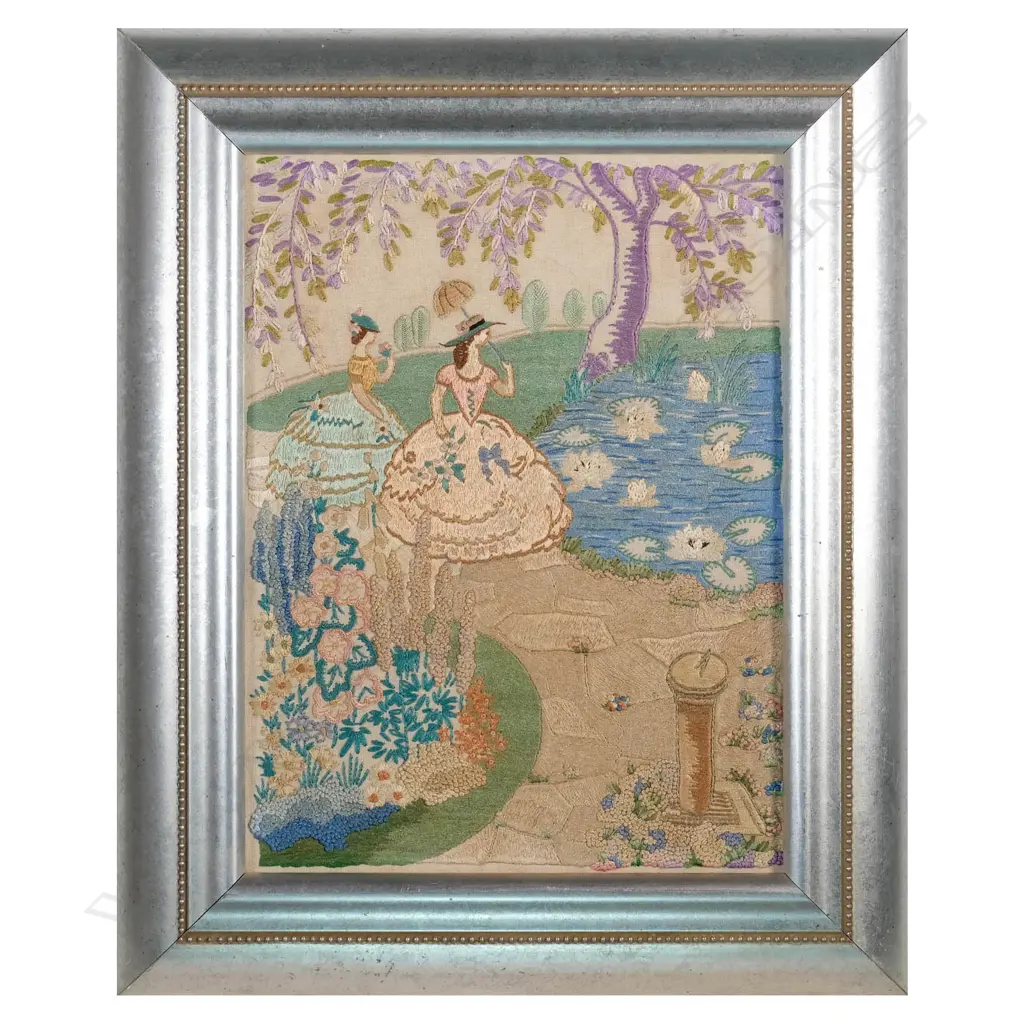 Joyce M. Seddon - The Lily Pool - Embroidery. 1935 Image 1++