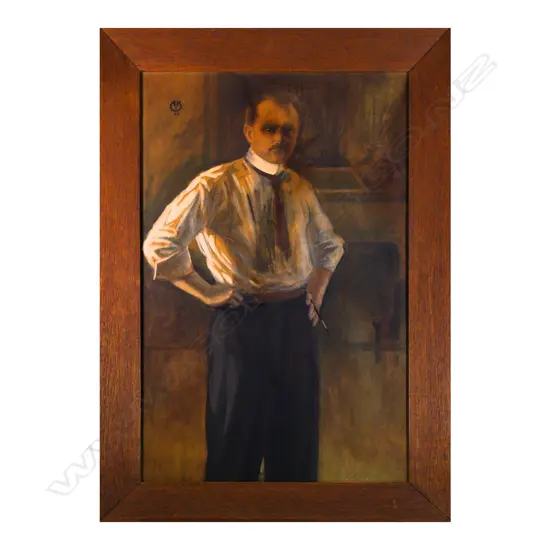 Axel Bernhard Kleimer (1881 - 1945). Self Portrait. Watercolour & Gouache. 1909