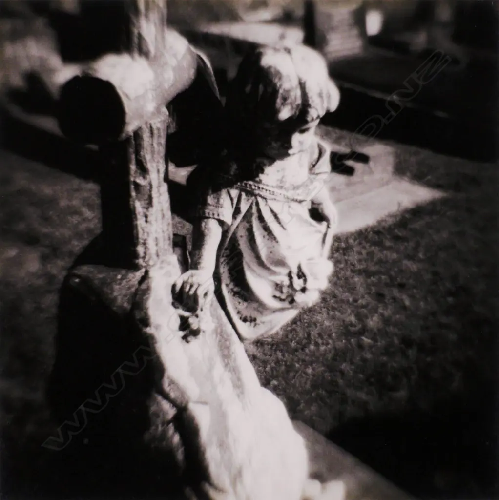 Peter Peryer (1941-2018). untitled (Headstone). Silver Gelatin Photograph Edition 3/20 (1975) Image 1++